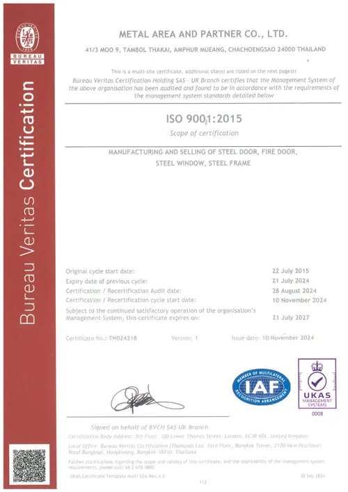 ISO quality management system